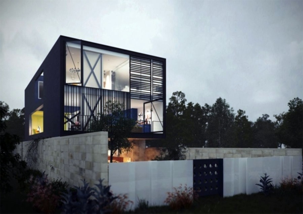 Innovative glass box house