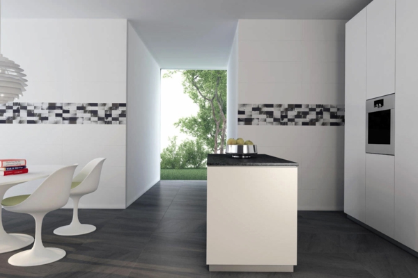 Kitchen wall tiles - the rear wall plays an important role in the kitchen
