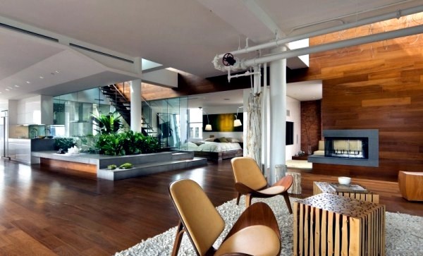 Modern loft with indoor garden and a clear eco-guiding principle