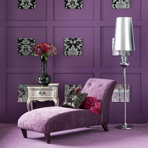 Stylish purple living room interior Stylish purple living room interior