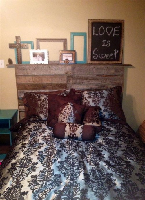 DIY headboard Euro pallets DIY headboard Euro pallets
