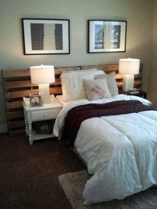 DIY headboard Euro pallets DIY headboard Euro pallets