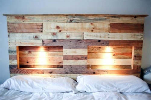 DIY headboard Euro pallets DIY headboard Euro pallets