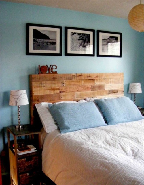 DIY headboard Euro pallets DIY headboard Euro pallets