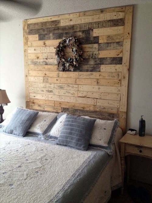 DIY headboard Euro pallets DIY headboard Euro pallets