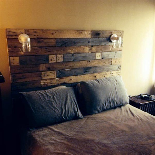 Diy Headboard Euro Pallets Interior, How To Make A Headboard Attached The Wall