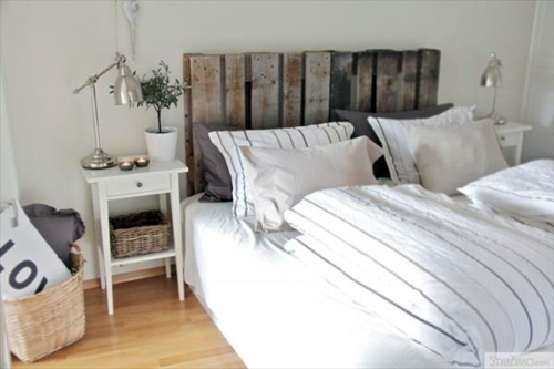DIY headboard Euro pallets DIY headboard Euro pallets