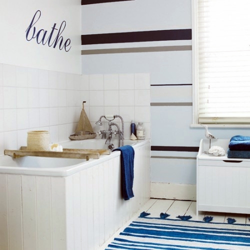 12 more ideas for attractive wall decoration with stripes