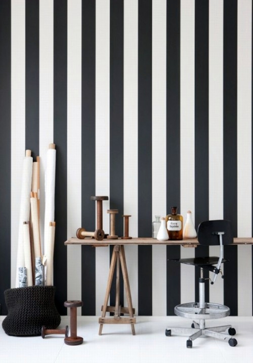 12 more ideas for attractive wall decoration with stripes Avso
