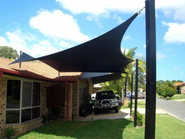 Shade sails ideas for thick shadow in the backyard | Interior Design