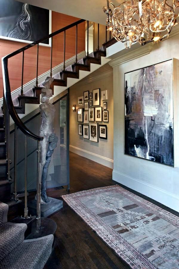 Creative wall design with artwork