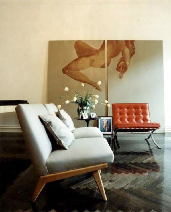 Creative wall design with artwork