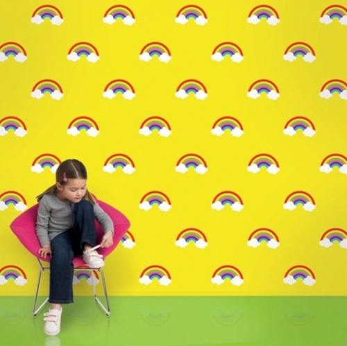 Colorful wallpaper for children's rooms by Allison Krongard Colorful wallpaper for children's rooms by Allison Krongard