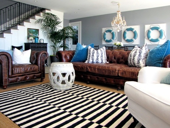 Cool interior design ideas with stripes and circles
