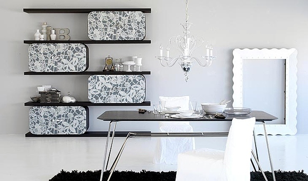 Modern Shelving System Design Wooden - "Cocoon" by Paola Navone