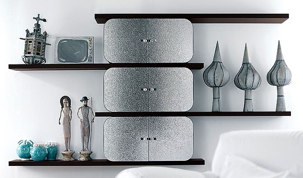 Modern Shelving System Design Wooden - "Cocoon" by Paola Navone