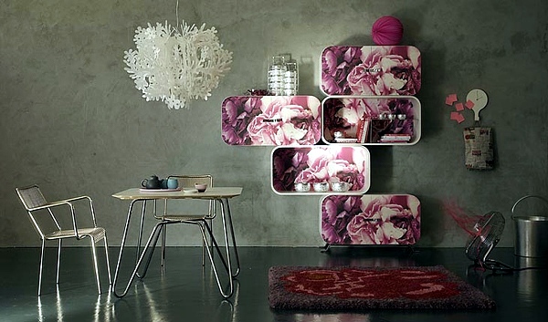 Modern Shelving System Design Wooden - "Cocoon" by Paola Navone