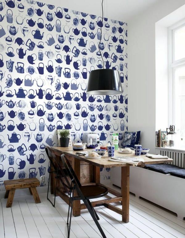 Blue Wallpaper - the perfect Piped in each room