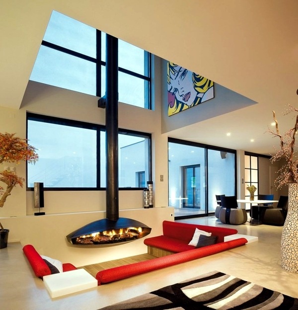 20 design ideas for hanging stove in modern house