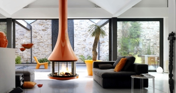 20 design ideas for hanging stove in modern house