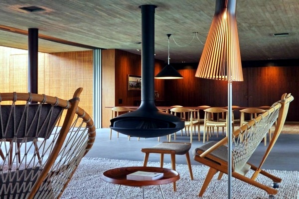 20 design ideas for hanging stove in modern house