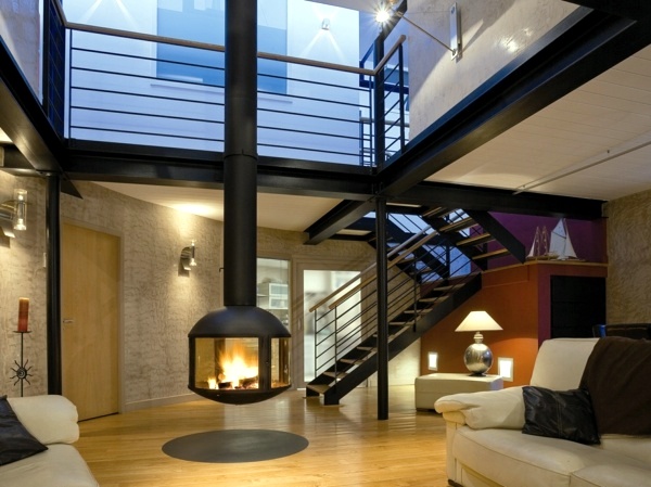 20 design ideas for hanging stove in modern house