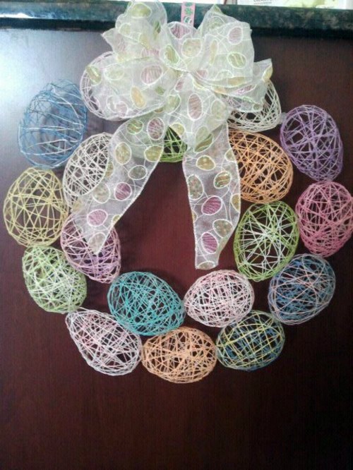 Beautiful Easter eggs and Easter decoration craft itself